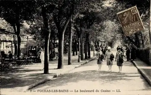 Ak Fouras les Bains Charente Maritime, Boulevard du Casino