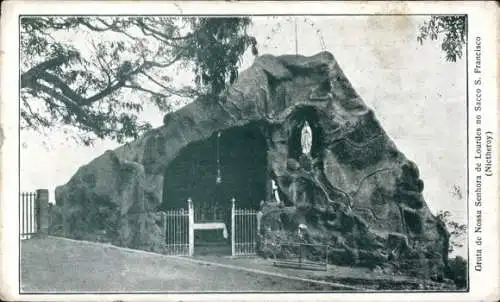 Ak Nictheroy Niterói Brasilien, Gruta de Nossa Senhora de Lourdes no Sacco S. Francisco