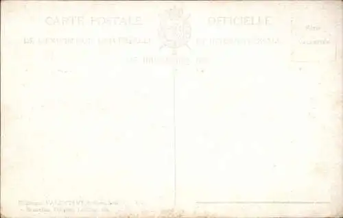 Ak Bruxelles Brüssel, Exposition 1910, Section Francaise