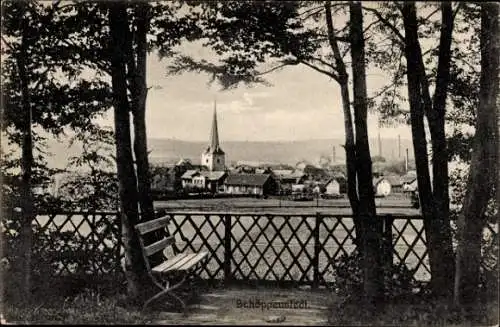 Ak Schöppenstedt in Niedersachsen, Blick auf den Ort, Kirchturm