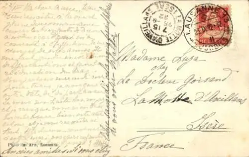 Ak Lausanne Kanton Waadt, Quai d’Ouchy, Haldimand-Turm