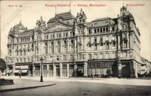 Ak Budapest Ungarn, Königl. Miethpalais