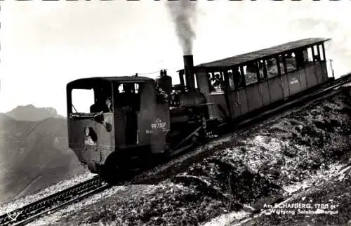 Ak St. Wolfgang im Salzkammergut Oberösterreich, Schafberg, Bergbahn