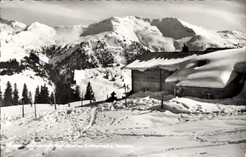 Ak Saalbach in Salzburg, Zwölferkogel, Skihütte