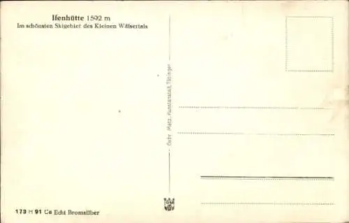 Landkarten Ak Kleinwalsertal Vorarlberg, Ifenhütte, Tourenkarte