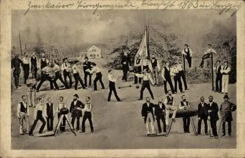 Foto Ak Pölbitz Zwickau in Sachsen, Zwickauer Turngemeinde, Turnfest 1863, Turner