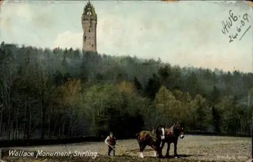 Ak Stirling Schottland, Wallace Monument