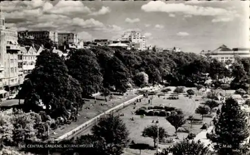 Ak Bournemouth Dorset England, Central Gardens