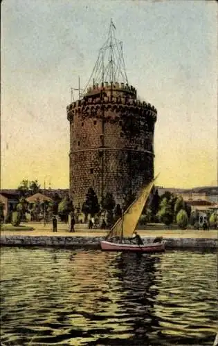 Ak Saloniki Thessaloniki Griechenland, Weißer Turm