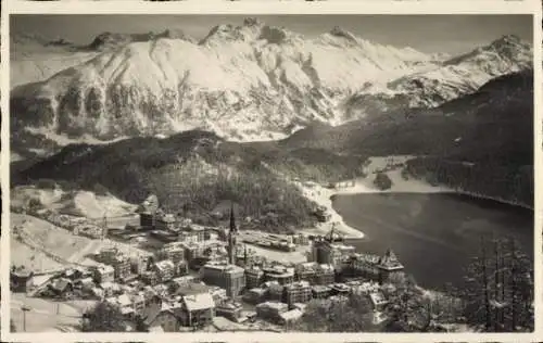 Ak Engadin Kanton Graubünden, Gesamtansicht, Winter