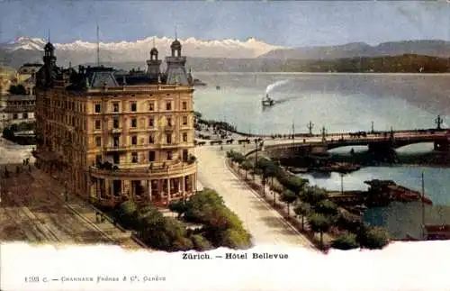 Ak Zürich Stadt Schweiz, Hotel Bellevue