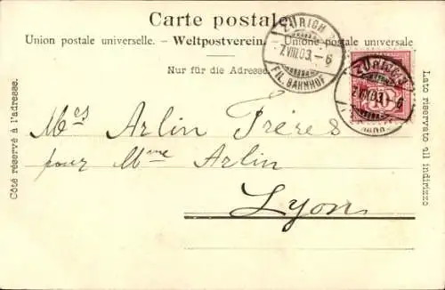 Ak Zürich Stadt Schweiz, Bahnhofplatz, Polytechnikum, Straßenbahnen