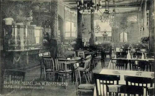 Ak Hamburg Neustadt, Restaurant Heinrich Heckel, Dammtorstraße