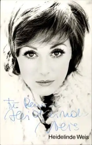 Ak Schauspielerin Heidelinde Weis, Portrait, Autogramm