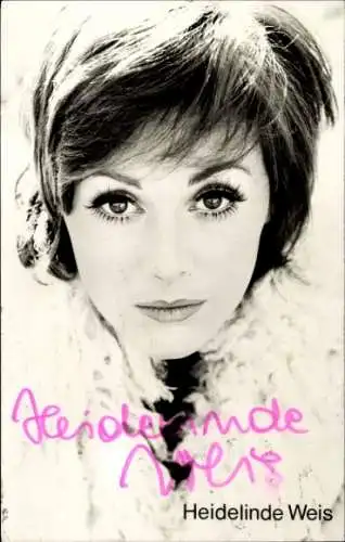 Ak Schauspielerin Heidelinde Weis, Portrait, Autogramm