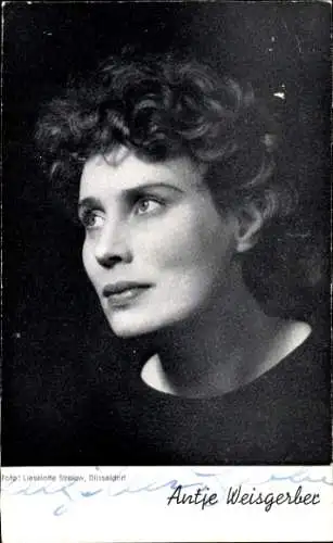 Ak Schauspielerin Antje Weisgerber, Portrait, Autogramm