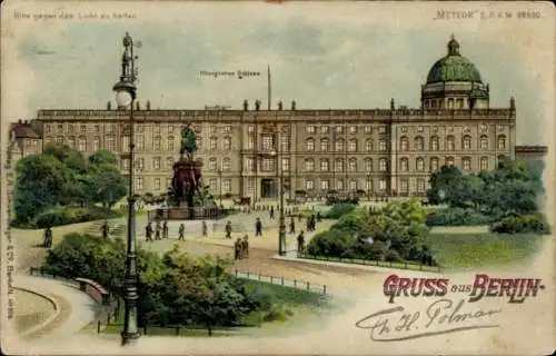 Halt gegen das Licht Litho Berlin Mitte, Schloss, Denkmal