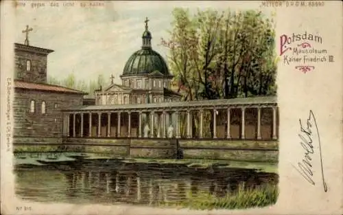 Halt gegen das Licht Litho Potsdam in Brandenburg, Mausoleum Kaiser Friedrich III