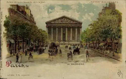 Halt gegen das Licht Litho Paris VIII., La Madeleine