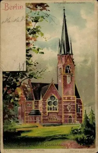 Halt gegen das Licht Litho Berlin Mitte, Kaiser Friedrich Gedächtnis Kirche, Meteor 345