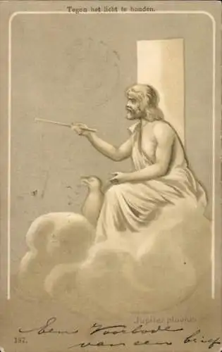 Halt gegen das Licht Litho Jupiter pluvius, Mythologie