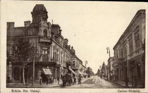 Ak Brăila Rumänien, Galazi-Straße