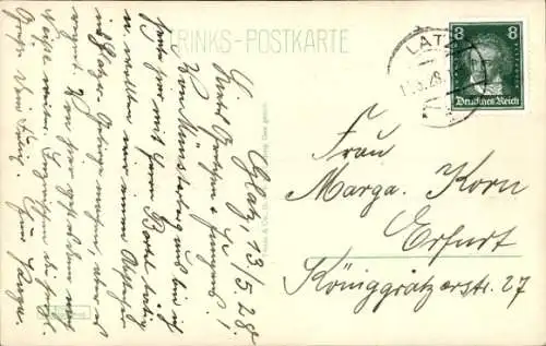 Ak Kłodzko Glatz Schlesien, Gesamtansicht