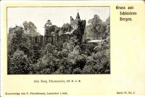 Ak Książ Fürstenstein Wałbrzych Waldenburg Schlesien, Burg, Schloss Fürstenstein