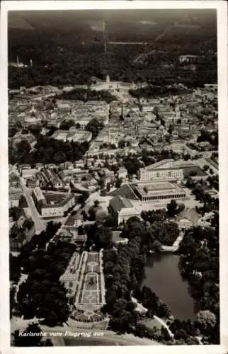 Ak Karlsruhe in Baden, Luftaufnahme