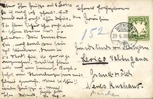 Foto Ak München Bayern, Partie an einer Villa