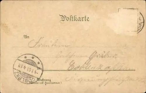 Litho Marburg an der Lahn, Marburger Syphoncluv, Universität, Kaiser Wilhelm Turm, Totale