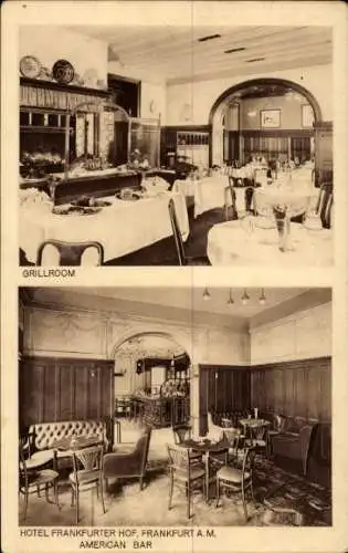 Ak Frankfurt Main, Hotel Frankfurter Hof, Grillroom, American Bar