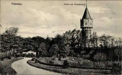 Ak Prenzlau in der Uckermark, Partie am Wasserturm