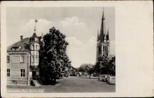 Ak Weinböhla in Sachsen, Kirchplatz, Gasthof