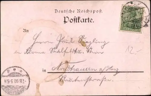 Passepartout Ak Halle an der Saale, Alte Promenade