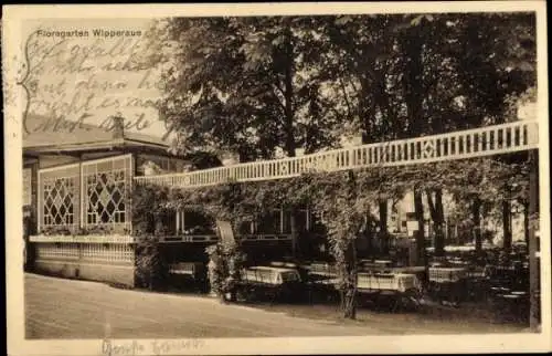 Ak Aufderhöhe Solingen, Wipperaue, Gasthaus Floragarten