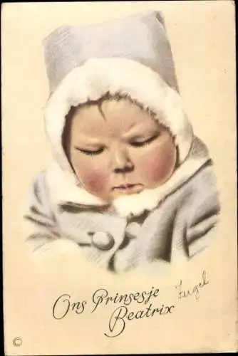 Künstler Ak Ingel, Prinzessin Beatrix der Niederlande, Kinderportrait