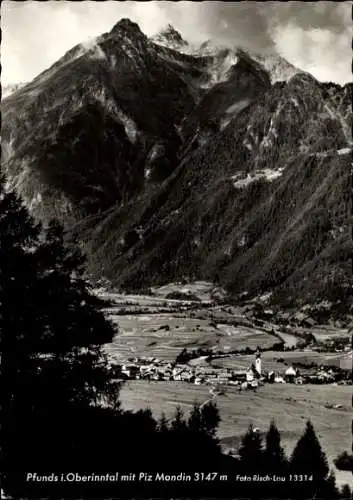Ak Pfunds in Tirol, Panorama mit Piz Mondin