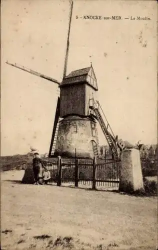 Ak Knokke Heist Heyst Knocke sur Mer Westflandern, Windmühle