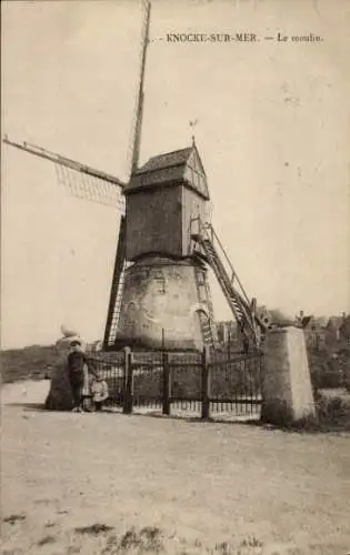 Ak Knokke Heist Heyst Knocke sur Mer Westflandern, Windmühle