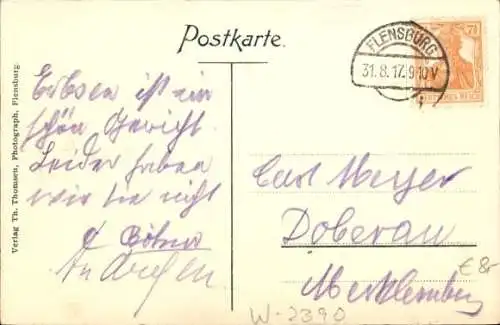 Ak Flensburg in Schleswig Holstein, Marineschule