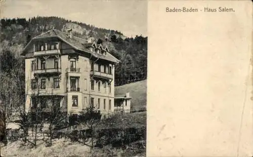 Ak Baden Baden am Schwarzwald, Haus Salem