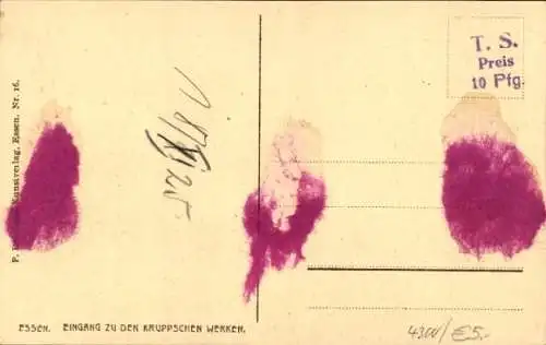 Ak Essen im Ruhrgebiet, Kruppsche Werke, Eingang