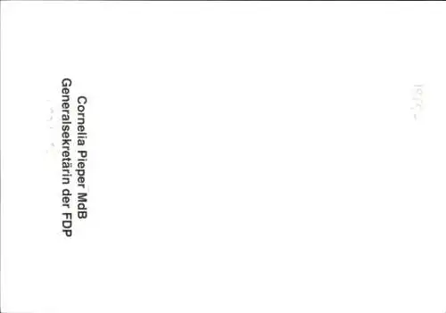 Ak Politikerin Cornelia Pieper, FDP, Portrait, Autogramm