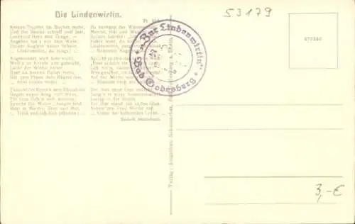 Ak Bad Godesberg Bonn am Rhein, Godesburg, Aennchen-Haus, Lindengarten, Die Lindenwirtin