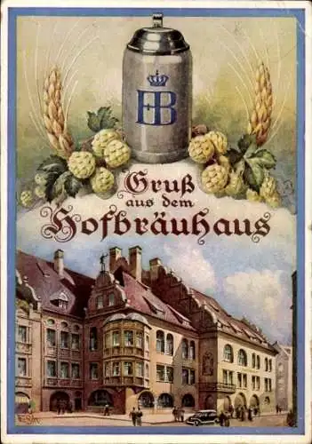 Ak München, Hofbräuhaus, Maßkrug