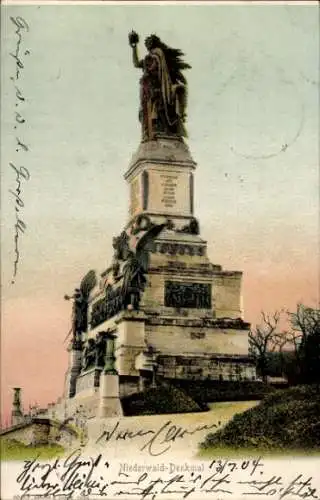 Ak Rüdesheim am Rhein, Niederwald Nationaldenkmal