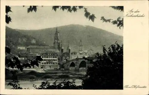 Ak Heidelberg am Neckar, Neckarbrücke