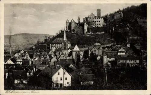 Ak Wertheim im Main, Burg, Panorama