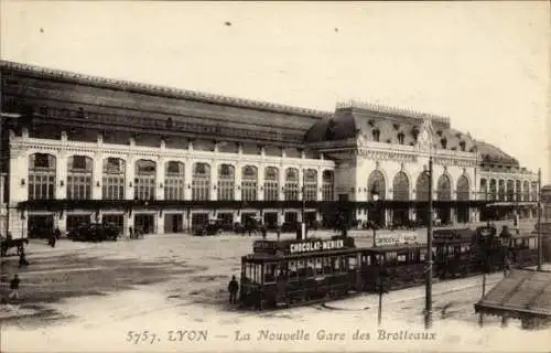 Ak Lyon Ak 69, La Nouvelle Gare des Brotteaux, Straßenbahn